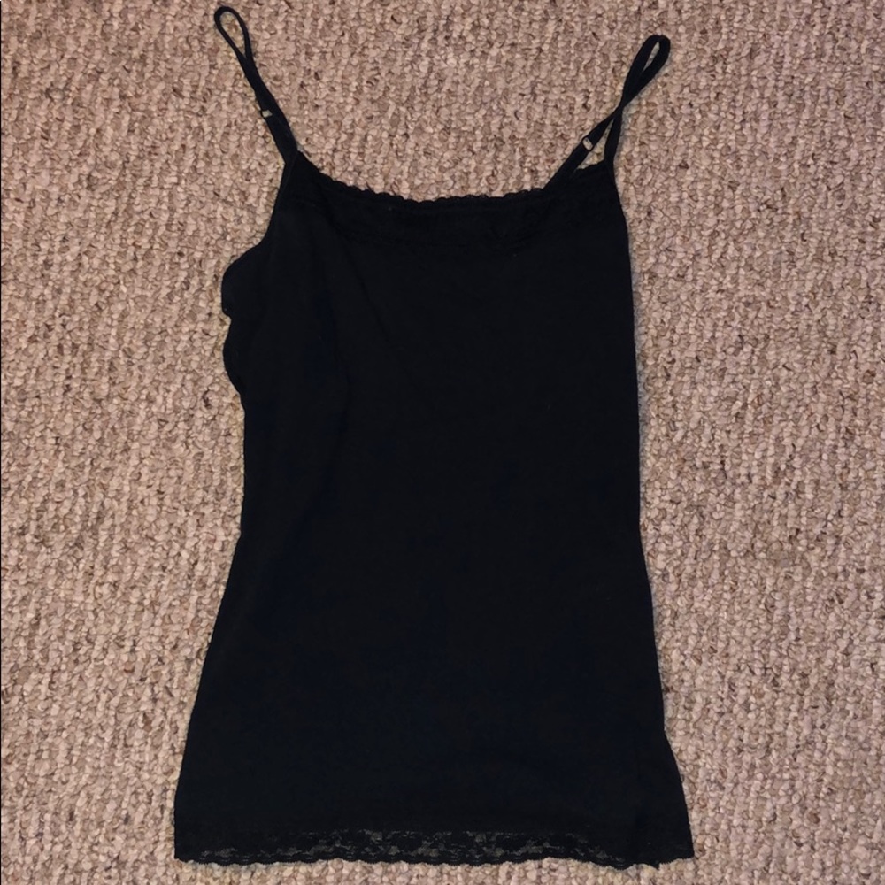 black lace trim cami